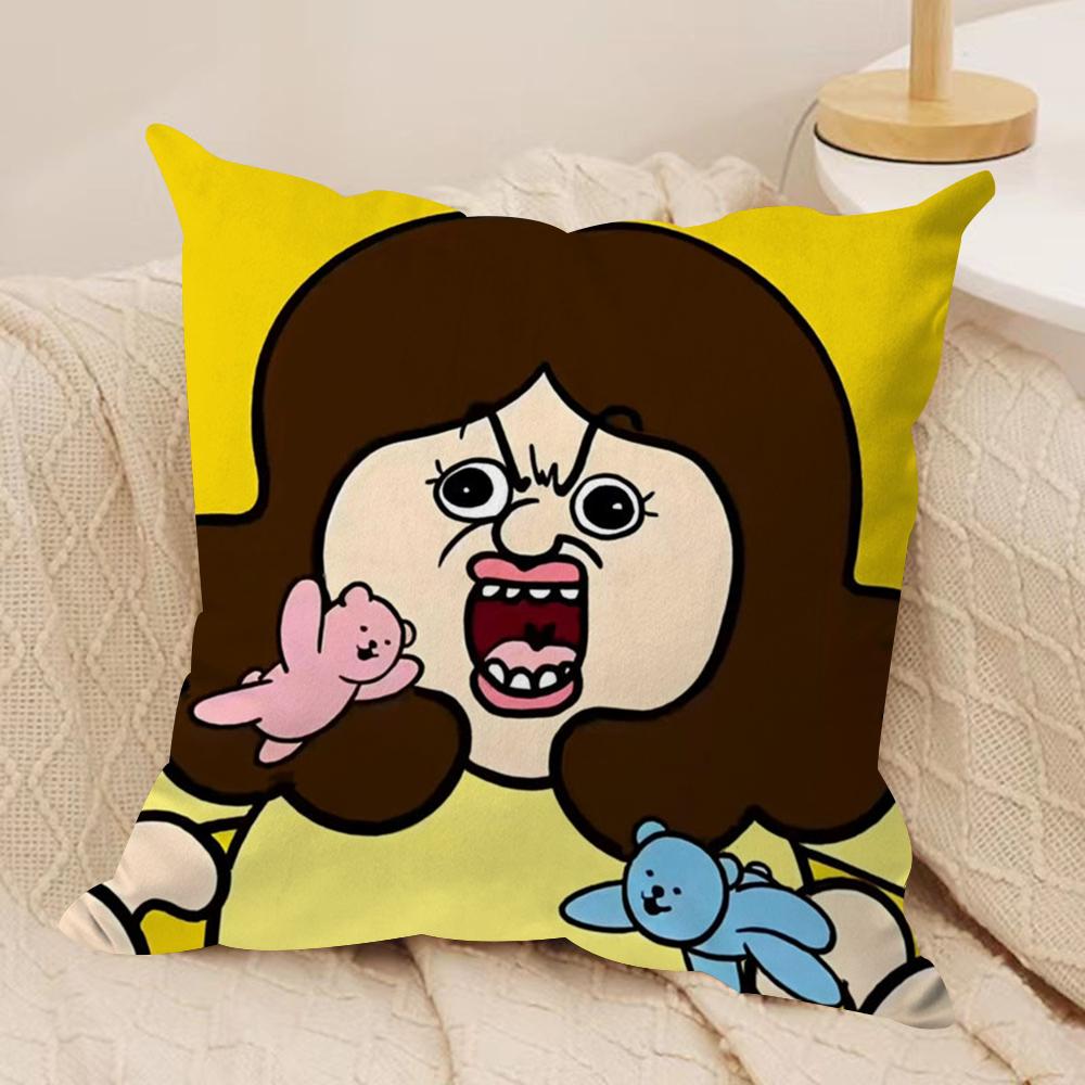 

Anime Bangbang and Yuzhi Cushion Cover Silky Short Plush DoubleSided Printed Pillow Case for Sofa All Seasons Home Decor Gift 30x30cm