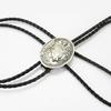 Metal Wolf Bolo Tie Wolf Necktie for Shirt Jeans Western Necklace Braided Shoestring Necktie Bolo Tie