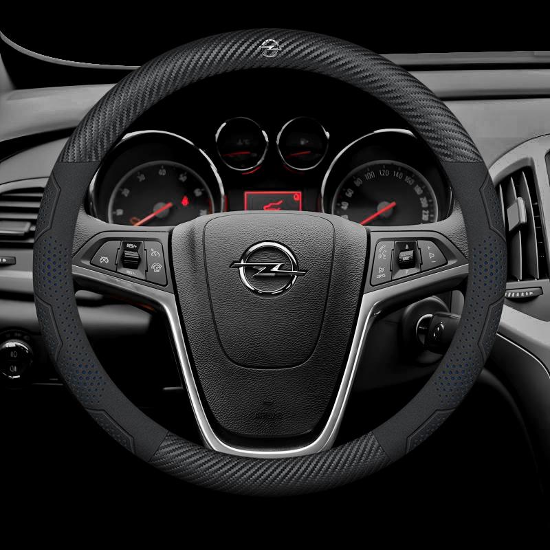 Car Steering Wheel Cover For Opel OPCline Astra Corsa Grandland Insignia Mokka Vectra GTC Tigra Vivaro Zafira Auto  Accessories