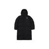FILA Down Jackets Unisex Black Hooded Moderate Quilted Down Jacket FS2DJF4104X-BLK