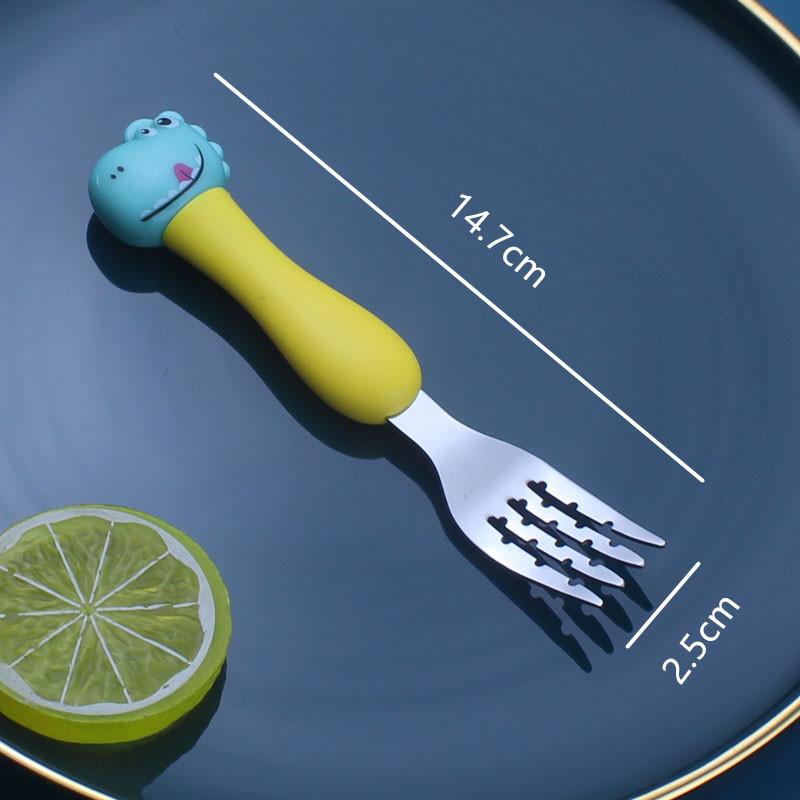 Baby Spoon Fork Gadgets Children Utensil Creative Cartoon Set 304 Stainless Steel Toddler Dinnerware Infant Feeding Portable