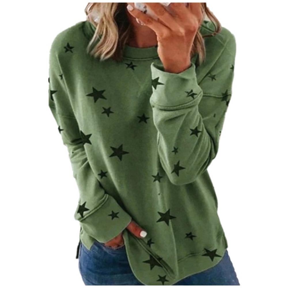 

2025 Autumn and Winter New Women s Sweatshirt Loose Oversized Long-Sleeved T-Shirt Printed Tops for Woman S