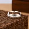 Sterling Silver Swirl Rotatable Ring: Personalized Simple Design for Men & Women, Trendy Index Finger Accessory