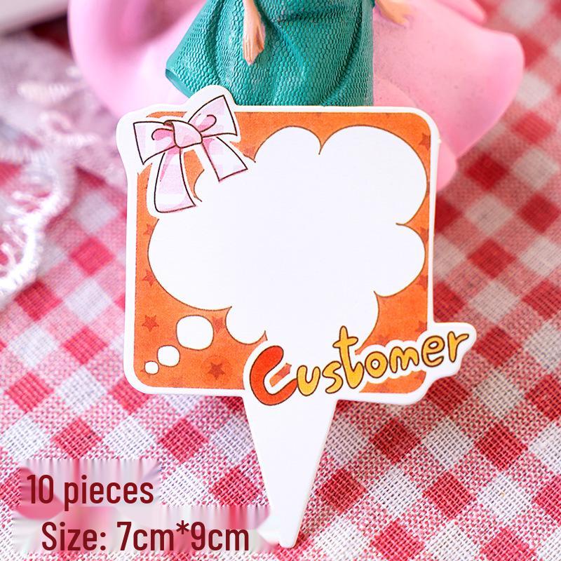 Writable Birthday Cake Decoration Bow with Blessings Card