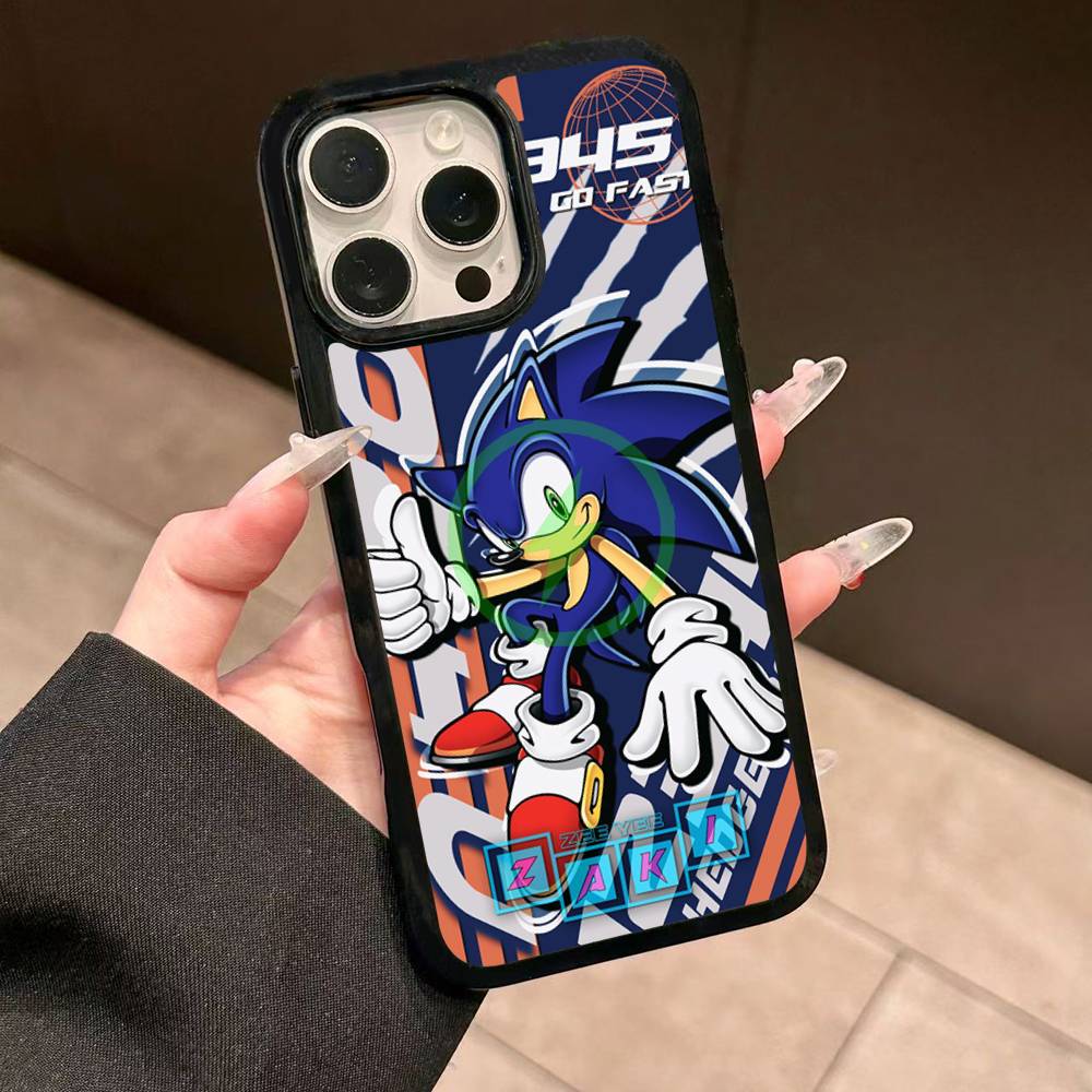 

Game Sonic Movie Anime For Magsafe Magnetic Phone Case Wireless PC+TPU For IPhone 11 12 13 14 15 16 17 Pro Max Plus iPhone 14 pro