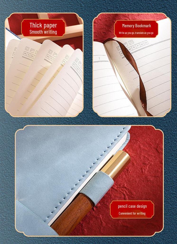 Chinese Style Custom Logo Notebook & Gift Box Set for Business and Cultural Events