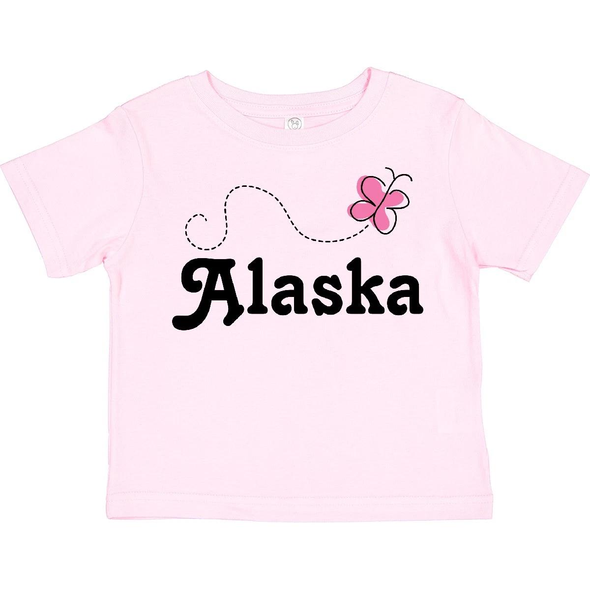 Inktastic Alaska Butterfly Toddler T-Shirt State Child Preschooler Kid Clothing 120
