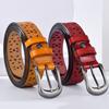 Ladies Belt Leather Hollow Cowhide Belt Fine Decorative Belt