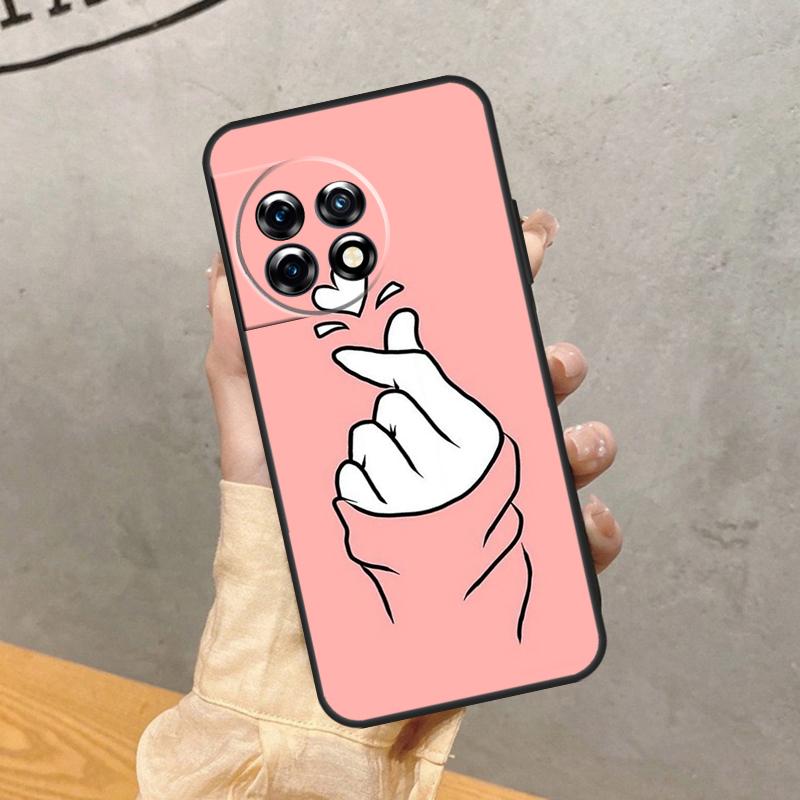 Love On The Finger Kpop Hülle Für OnePlus Nord 5 CE 2 3 4 Lite N20 N30 OnePlus 15 13 12 11 13T 10T 12R 13R 15R Abdeckung
