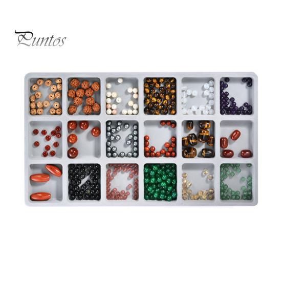 Non-slip Beading Board Bead Design DIY Jewelry Making Tray Flocked Organizer Tool for Necklace And Bracelet Beads Sorting Stringing Multi-groove