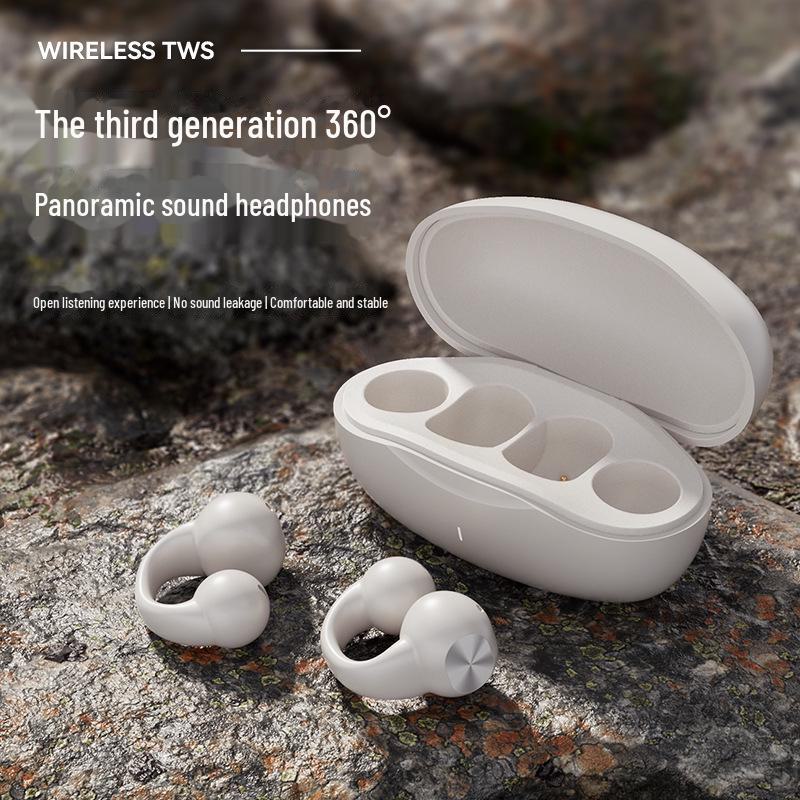 Neutral J01 Clip-On Wireless Bluetooth Earphones: Comfortable Non-In-Ear Design, Extended Wear, Super Long Battery Life