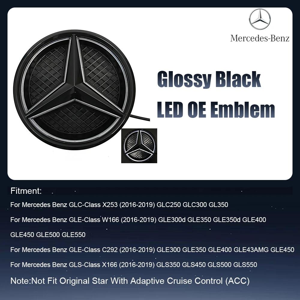 For Mercedes Benz  Front Grill Mirror Emblem 3D Star Chrome Logo X253 W166 C292 X166 2016-2019