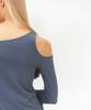 Daiaegeuneol Unbalance Slit Top (Blue Gray)