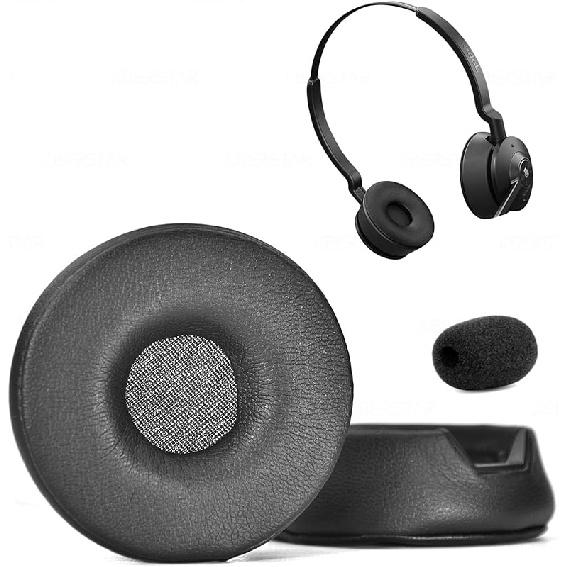 XBERSTAR Engage 75 Earpads for Jabra Engage 55/65/75 Headset Replacement Ear Pads Covers for Jabra Engage 55/65/75 Headphone Ear Cushions (Black)