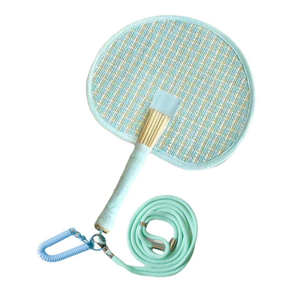 Handmade Handwoven Fan Vibrant Colors Cute Woven Fan Creative Summer Cooling Fan Home Decoration