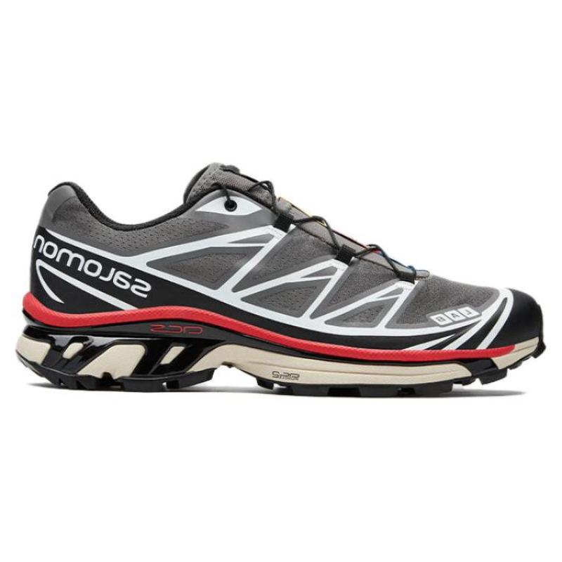 SALOMON XT 6 'Pewter Black Aurora Red' Sneakers 472932