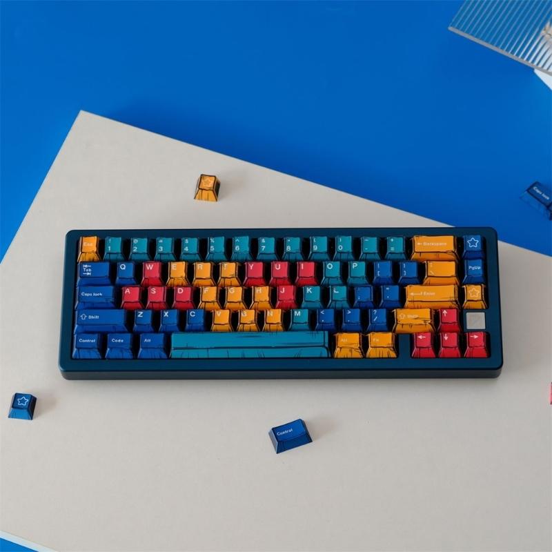 Palette Mixed Lights BOWs 78Keys Original Profile Keycap Dye Sublimations PBT Keycaps for 60%Mechanical Keyboards Keycap