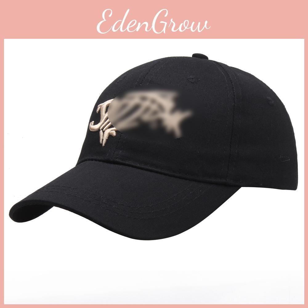Baseball Embroidered Trendy Hat Available In Black With White Or Black With Logo Beige