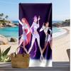 Kpop Dämonenjäger Bedrucktes Strandtuch, Großes Saugfähiges Schnelltrocknendes Handtuch für den Sommer, Outdoor, Schwimmen