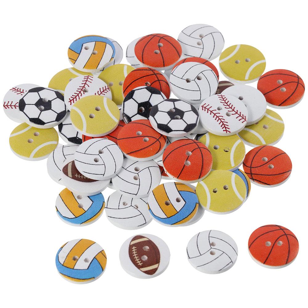 

Smooth Football Ball Sports Painting Soccer Baseball Round Wood Buttons 3/4inch Volleyball Flatback Buttons For DIY Craft античная латунь