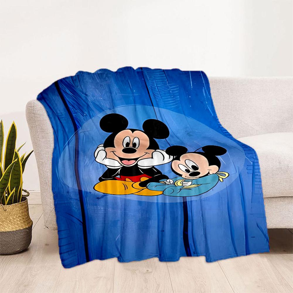 Mickey Mouse Starry Night Blanket Warmthful Decor Perfect for Sofa Office Chair Livingroom Four Seasons Universal Playful Design