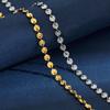 Sunshine Women Vintage Necklace Stainless Steel Round Link Chain Gold and Silver Length 14"-30" Choker Jewelry
