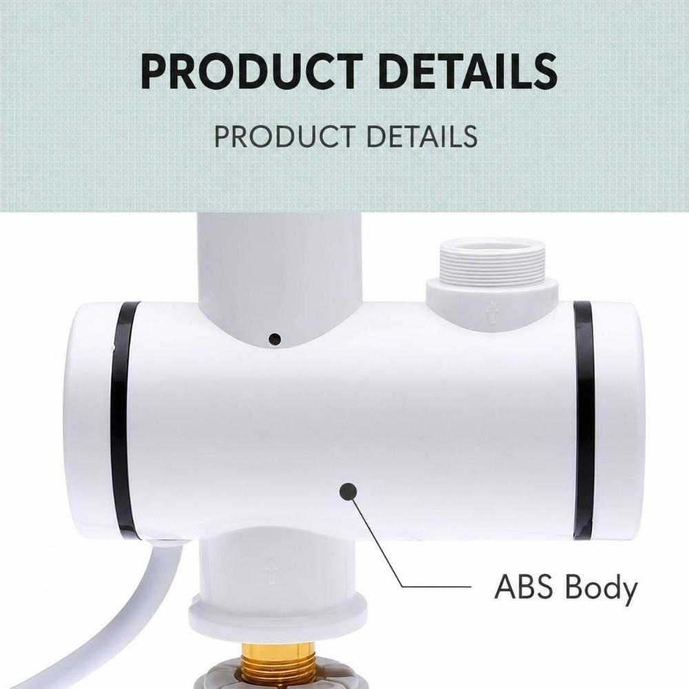 3000W Electric Water Heater Tap on-Demand Hot Water Kitchen Faucet Heater Household Use