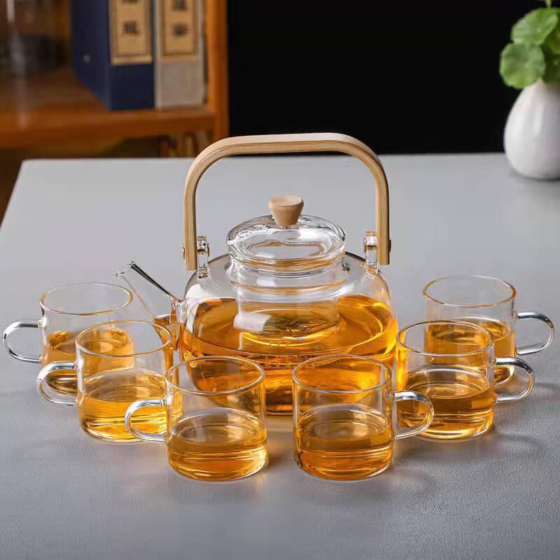 ZISIZ Heat-Resistant Glass Teapot Set