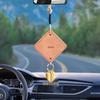 Premium Cowhide Car Rearview Mirror Pendant - Anfu Design Creative Ornament