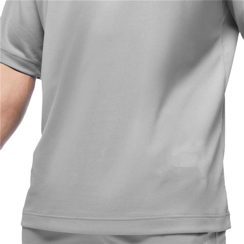 Men's Plus Size Mesh Breathable Oversized Drop Shoulder Fitness T-Shirt