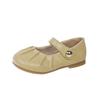 Neue modische Mädchen-Lederschuhe mit Spitze und Plissee für Frühling und Herbst mit weicher Sohle