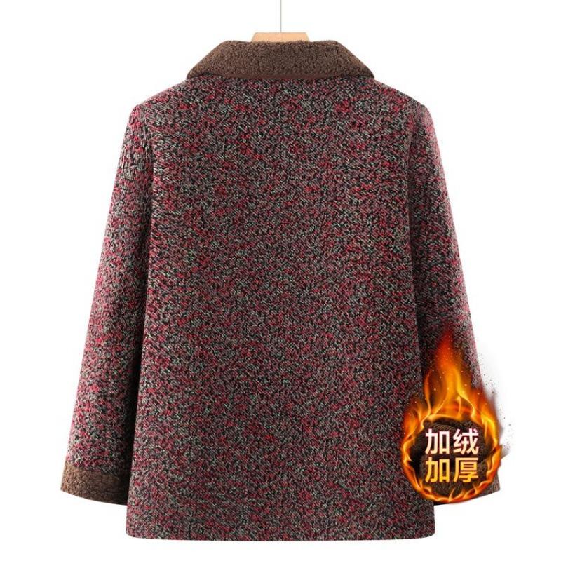 Coat Winter Clothing Autumn and Winter Plush Thickened Woolen Top Mink Clothes Old Lady Warm