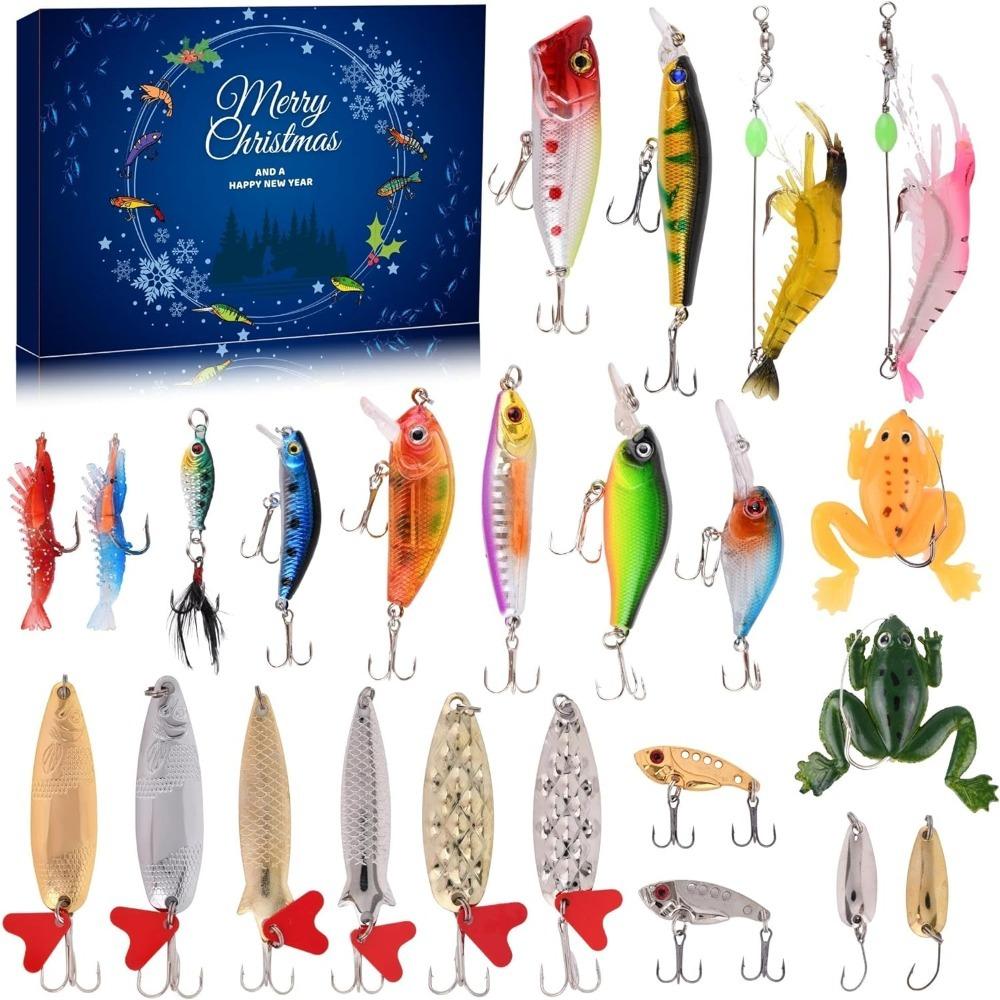 

24 Pcs/Set Realistic Christmas Countdown Gifts Set For Fishing Enthusiasts
