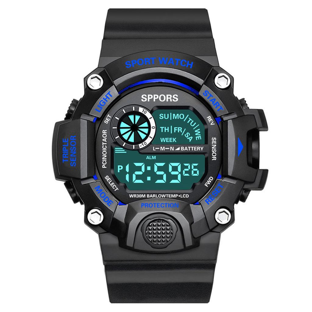 Stopwatch, Alarm Clock, Hourly Reminder, Luminous, Date Display, 12/24 Hour Conv
