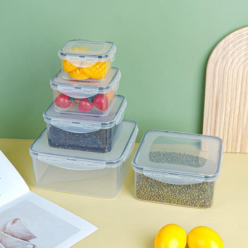 Kitchen Refrigerator Preservation Box, Household Square Plastic Box, Food Storage and Sealing Box