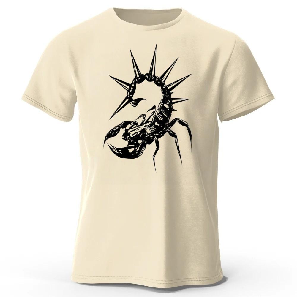 Men s Creative Printed Pure Cotton T-shirt Loose Running Sports Short Sleeves Fashion Comfortable Casual Top S бежевый