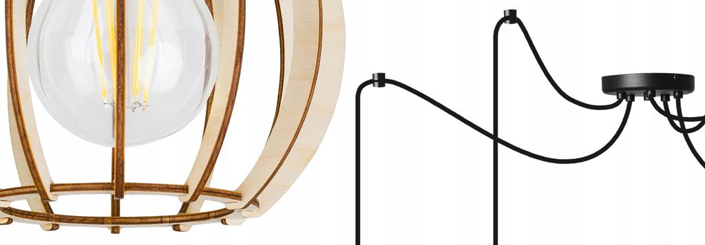 MODERN WOODEN LED CEILING HANGING LAMP