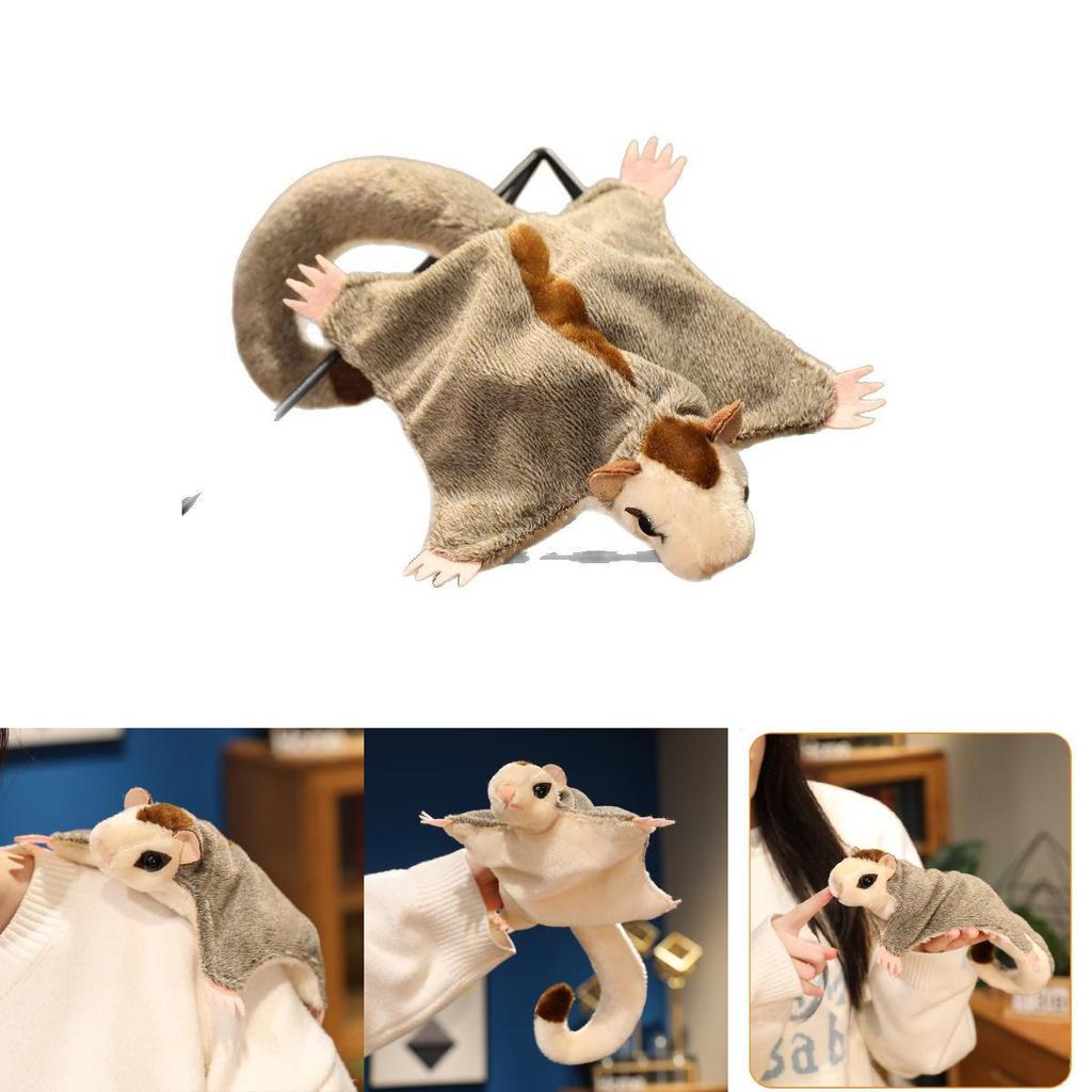 Realistic Sugar Glider Plush Toy With Magnetic Limbs Stuffed Animal Gift For Kids