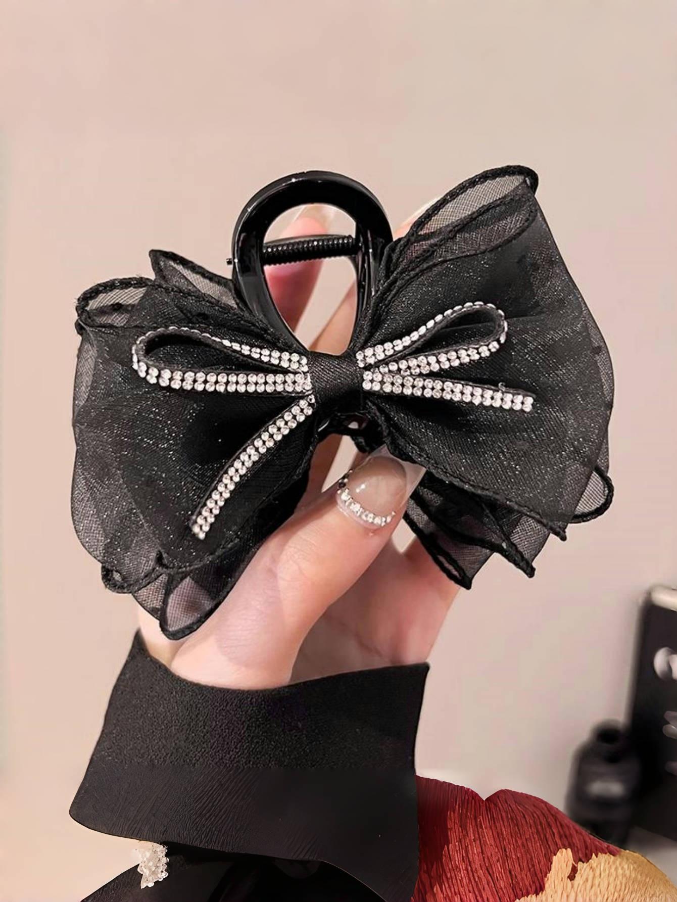 

Модные заколки-банты для волос для девочек, нежные повязки-банты на голову, аксессуары для волос, модные в горошек, с бриллиантами, аксессуары для волос для девочек Size fits all