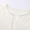 La Chapelle Women's Lace V-Neck Slim Fit Top