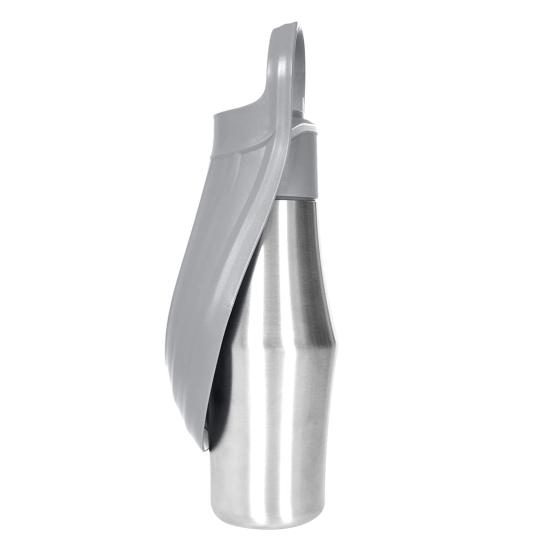 750ML Portable Dog Water Bottle, Leak-Proof Stainless Steel Water Bowl for Dog Cats, Large Capacity Outdoor Travel Pet Water Dispenser