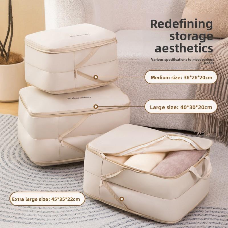 Travel Clothes Organizer Bag With Double Layer Compression For Packing And Storage