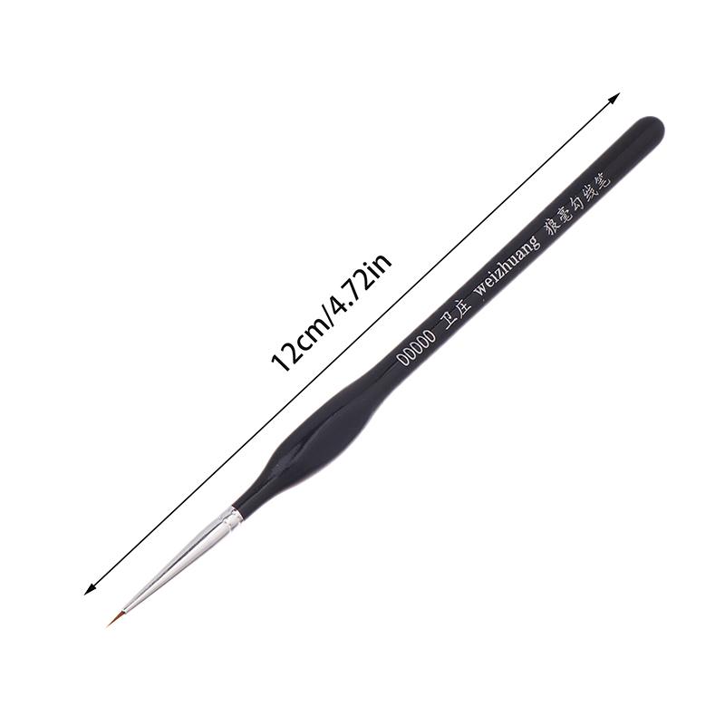 5Pcs 00000 Precision Fine Tip Paint Brush Set For Acrylic Models Mini Miniature Detail Nylon Hair Thin Extra Fine Paintbrushes