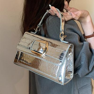 Silber Mode Damen Umhängetasche Neues Temperament Vielseitige Steinmuster Handtaschen Luxus Designer Damen Umhängetaschen
