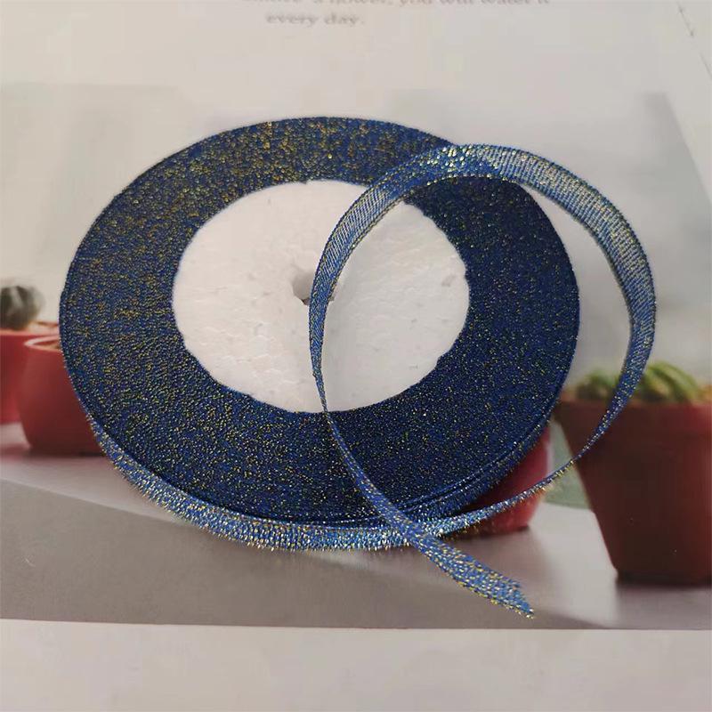 22m Złota i Srebrna Wstążka do Pakowania Prezentów i Dekoracji Tortów, 1cm Szeroka