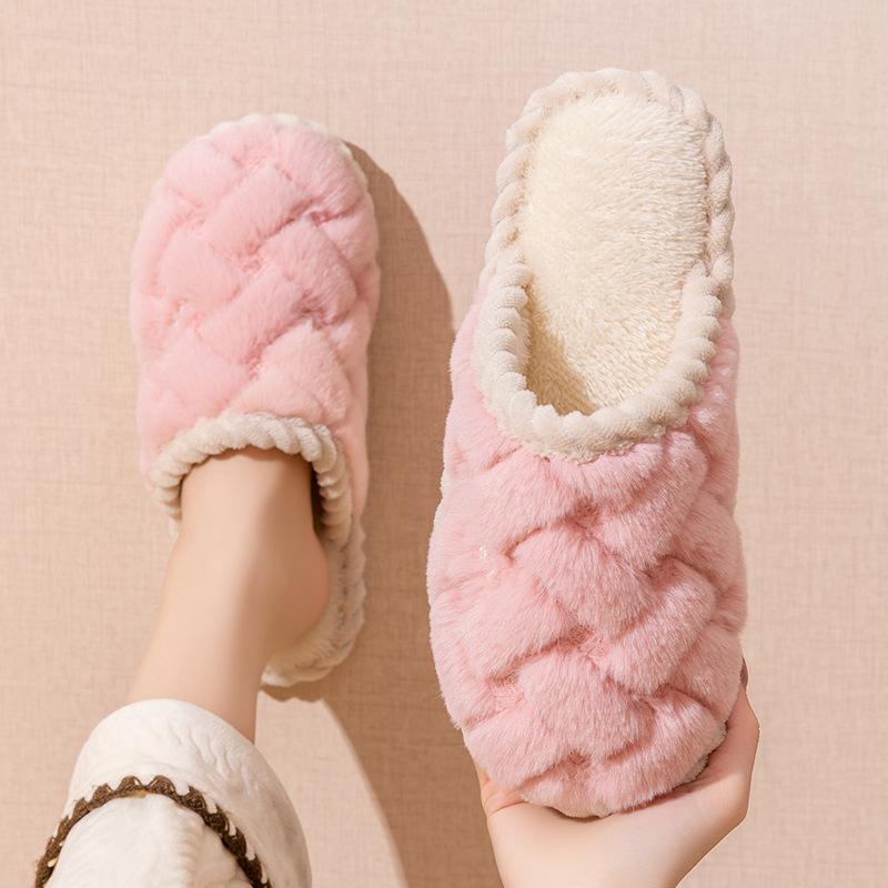 Baumwollhausschuhe Winter Frühling und Herbst Heimgebrauch Innen warm rutschfest Cixi Winter Paar Plüsch