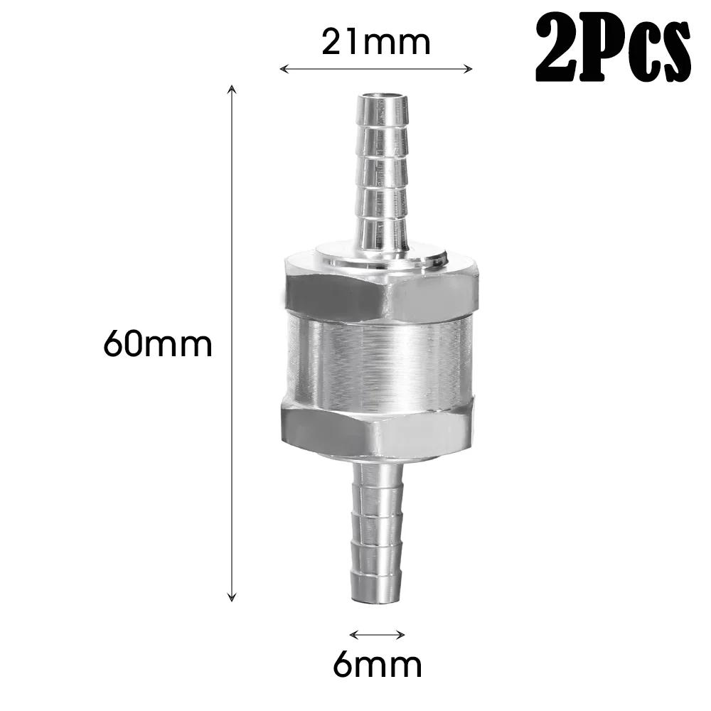 Car One Way Fuel Non Return Check Valve 6/8/10/12mm for Peugeot Renault Universal Petrol Diesel Aluminium Alloy Tool Accessories