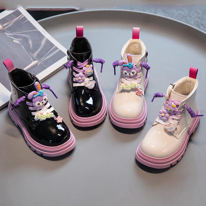 Fashion cute girls short boots autumn new soft-soled non-slip cartoon casual boots