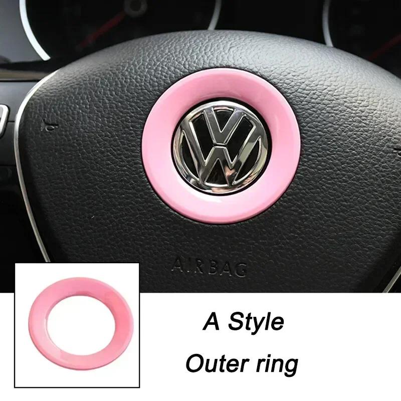 Pro VW Volkswagen Jetta MK5 Golf 3D ABS Dutý Středový Znak Volantu Auta Samolepka pro Volkswagen Passat MK6 MK7 CC Pol