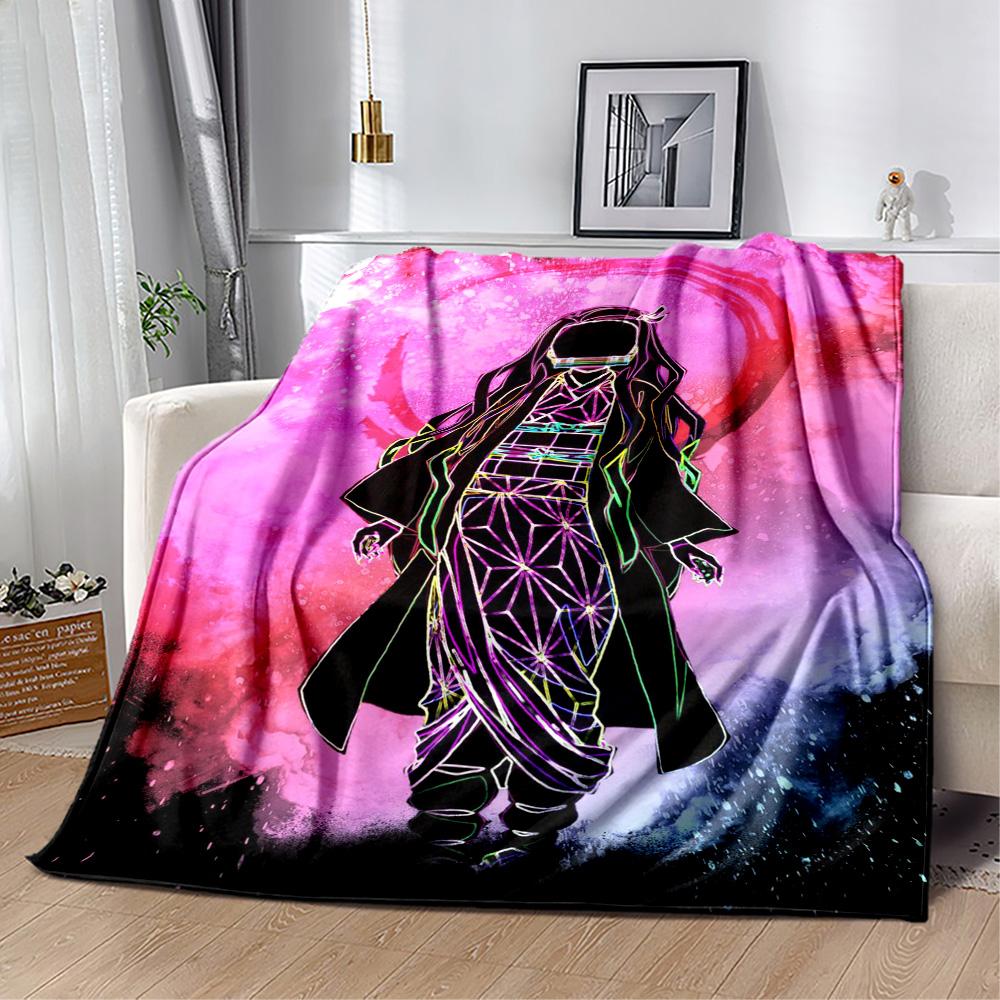 Nezuko Kamado's Journey Blankets Are Suitable for Living Rooms,making Them an Ideal Choice for Outdoor Travel and Gifts.